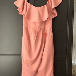 Chi Chi London Pink Off the Shoulder Dress UK size 6